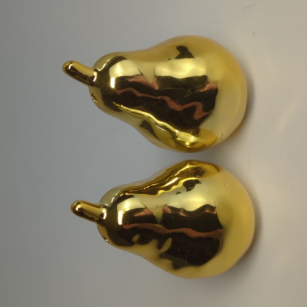 Vintage MCM Mid-Century Modern Pear Salt and Pepper‎ Shakers - Picture 2 of 4